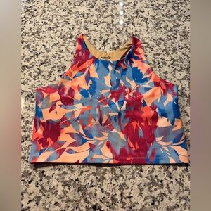 Old Navy Vibrant Red and Blue Crop Top